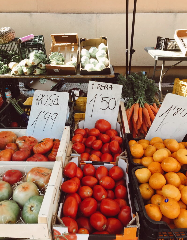 Traditional market shopping in Spain 